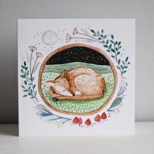 Sleepy Fawn Card