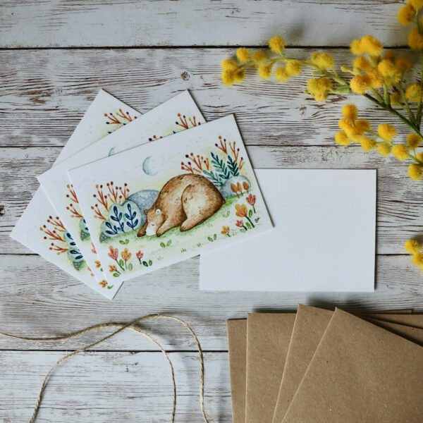 Sleepy Bear Mini Postcards - Image 3