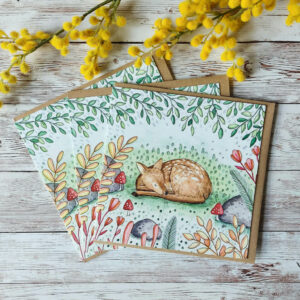 Woodland Fawn Cards - Pack of 3