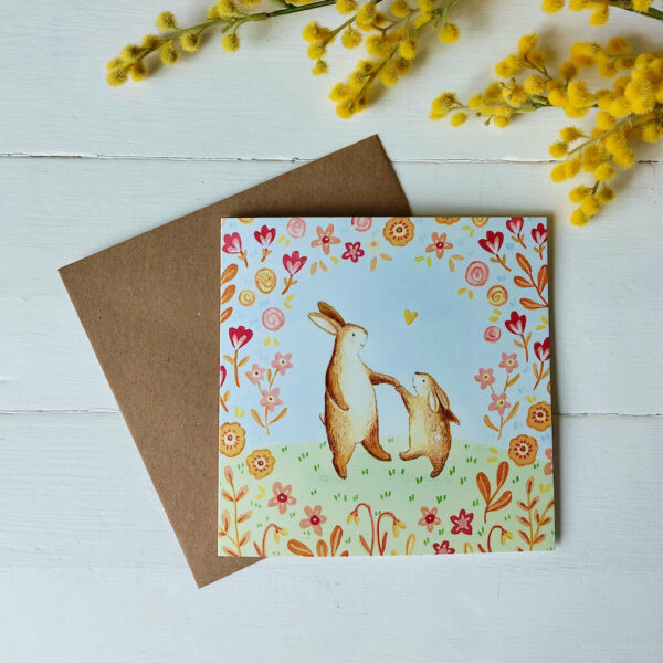Floral Bunnies Card - Image 2