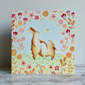 Floral Bunnies Card