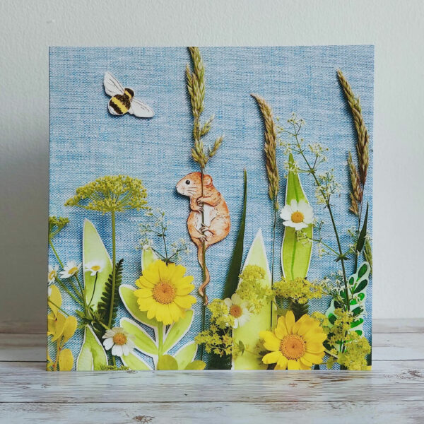 Nature Collage Mouse Card