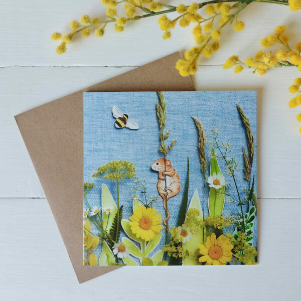 Nature Collage Mouse Card - Image 2