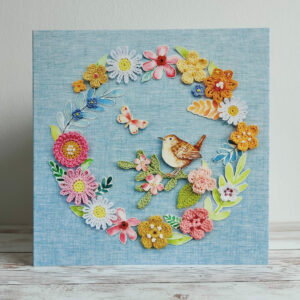 Wren Wreath Card
