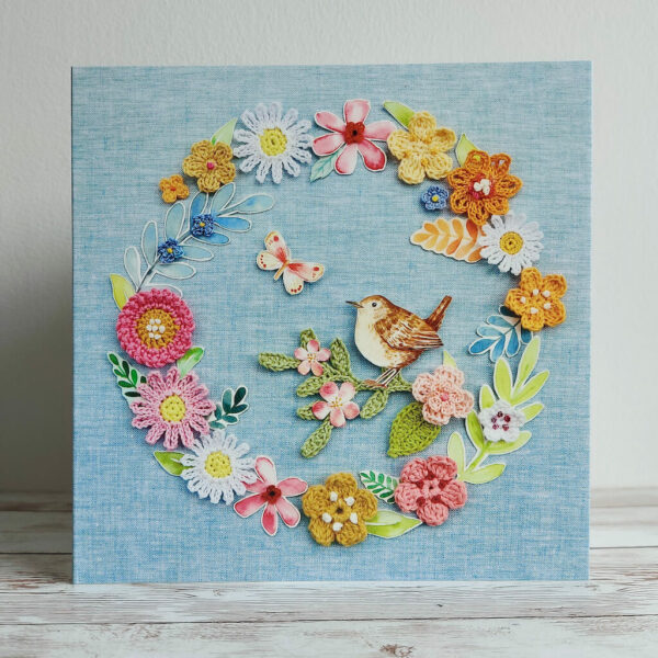 Wren Wreath Card