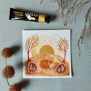 Original Illustration - Golden Fox