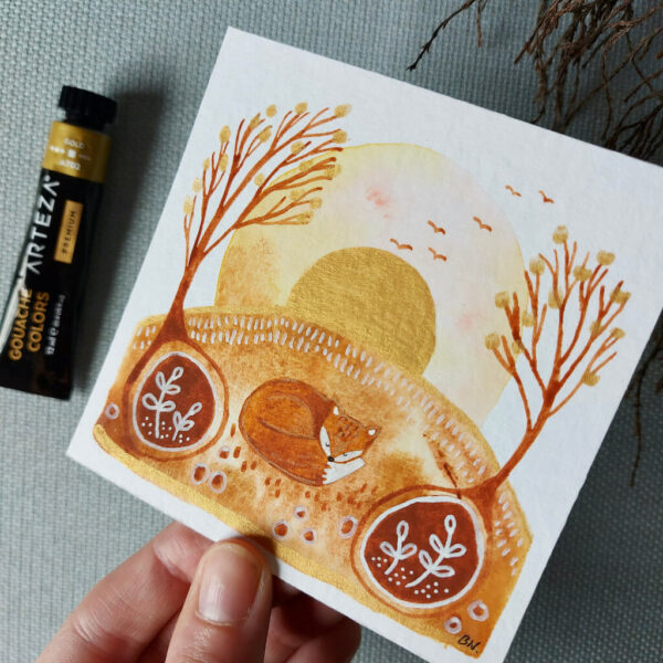Original Illustration - Golden Fox - Image 2