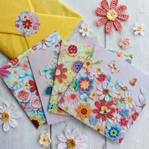 Crochet Meadow Cards - Pack of 4