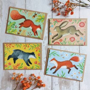 Woodland Folk Postcards - Pack of 4