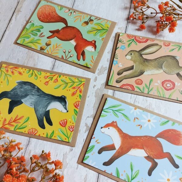 Woodland Folk Postcards - Pack of 4 - Image 3