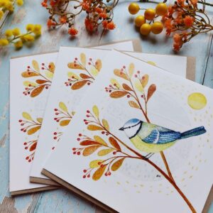 Blue Tit Cards- Pack of 3