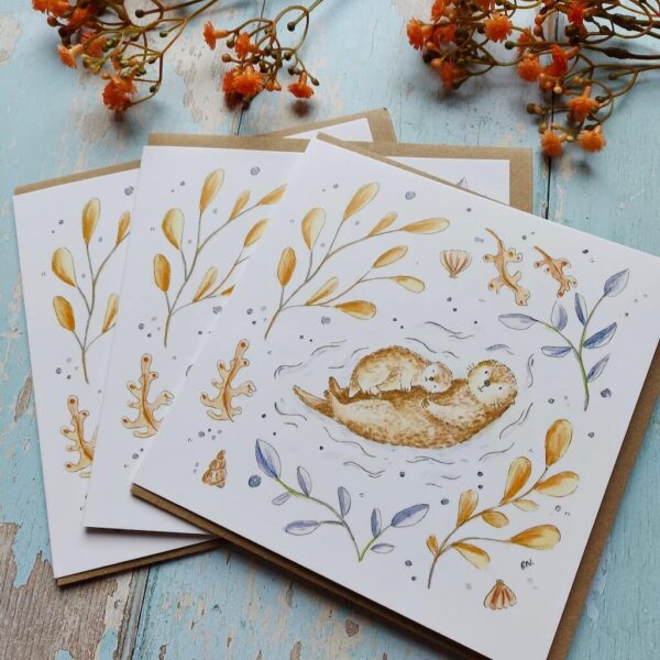 Sea Otter Cards - Pack of 3