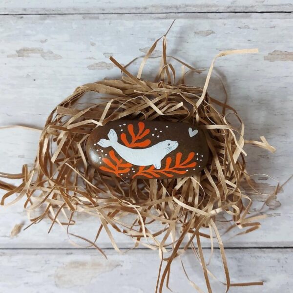 Painted Pebble - Seal - Image 2