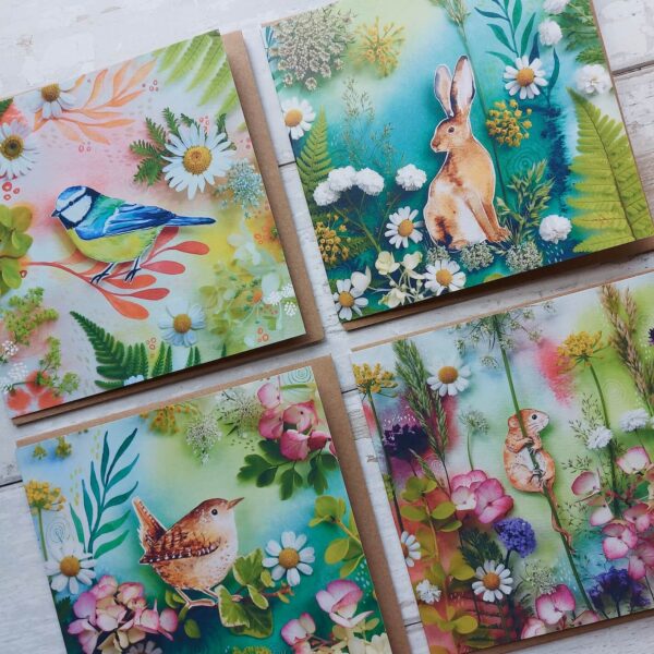 Nature Collage Cards - Pack of 4 - Image 6