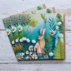 Woodland Hare Cards - Pack of 3