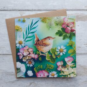 Floral Wren Card