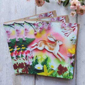 Spring Hare Cards - Pack of 3
