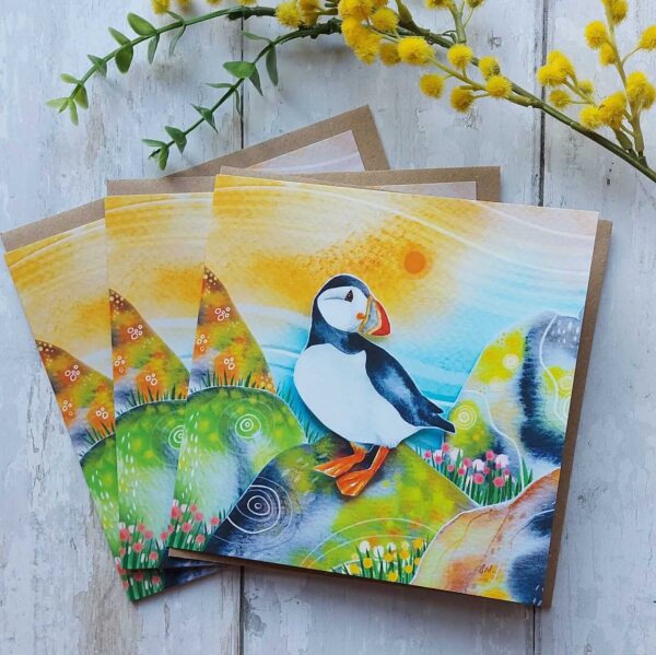 Puffin Cards - Pack of 3