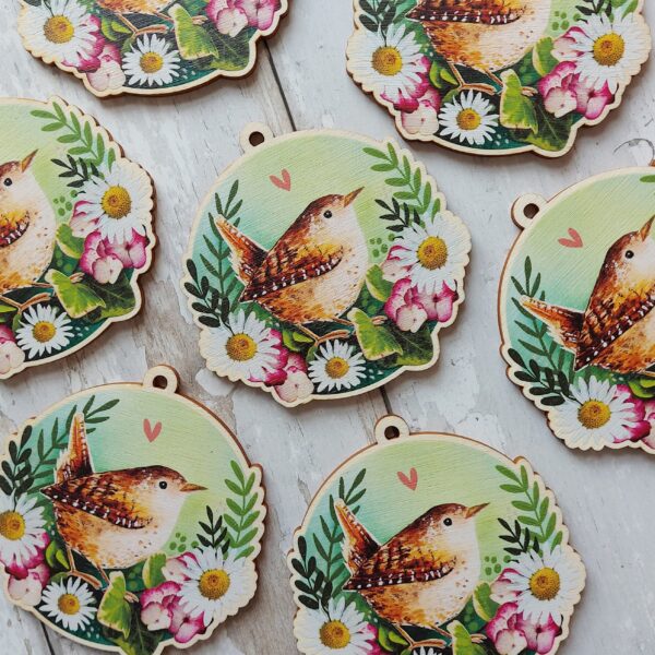 Wren wooden decoration - Image 2
