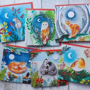 Winter Wildlife Cards - Pack of 6