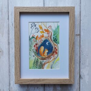 Framed Original Painting - Red Squirrel